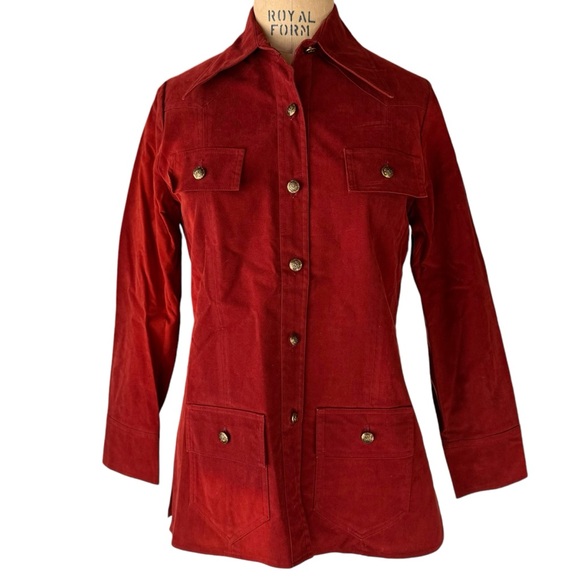 Vintage 70s Red Suede Suit - Picture 2 of 16